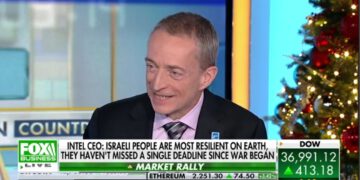 מנכ"ל אינטל פט גלסינגר בראיון לפוקס ביזניס: "הישראלים הם העם הכי עמיד בעולם". צילום מסך