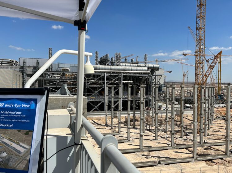 בניית פאב 38 של אינטל בקרית גת, ספטמבר 2022. צילום: אבי בליזובסקי