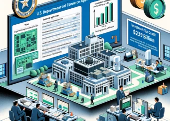 יישום חוק השבבים. איור שהוכן באמצעות תוכנת הבינה המלאכותית DALEE. רעיון: אבי בליזובסקי
