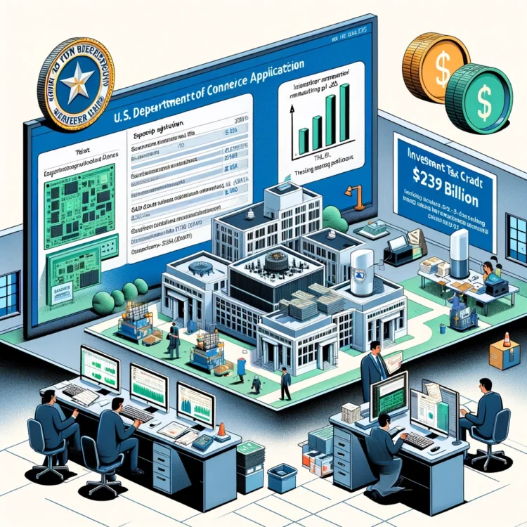 יישום חוק השבבים. איור שהוכן באמצעות תוכנת הבינה המלאכותית DALEE. רעיון: אבי בליזובסקי