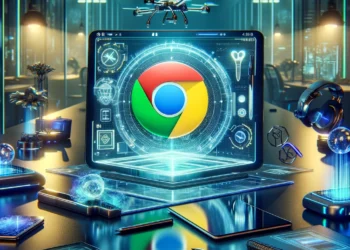 סביבת עבודה של גוגל כרום עם מעבדי ARM. איור באמצעות תוכנת הבינה המלאכותית DALEE 3. רעיון: אבי בליזובסקי