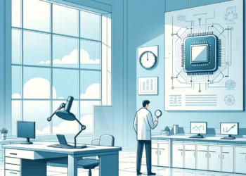 תעשיית השבבים ואתגרי שרשרת האספקה. האיור הוכן באמצעות תוכנת הבינה המלאכותית DALEE