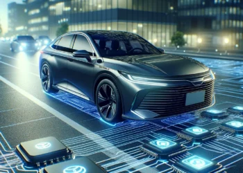 חיישנים לרכב. התמונה הוכנה באמצעות תוכנת הבינה המלאכותית DALEE