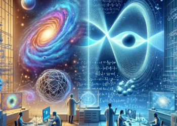 בינה מלאכותית חוקרת את היקום. התמונה הוכנה באמצעות תוכנת הבינה המלאכותית DALEE