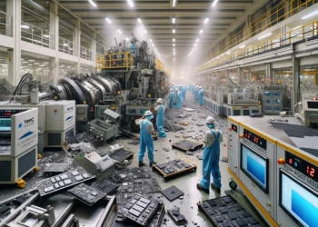 שיקום מפעל שבבים לאחר רעידת אדמה. המחשה DALEE