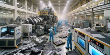 שיקום מפעל שבבים לאחר רעידת אדמה. המחשה DALEE