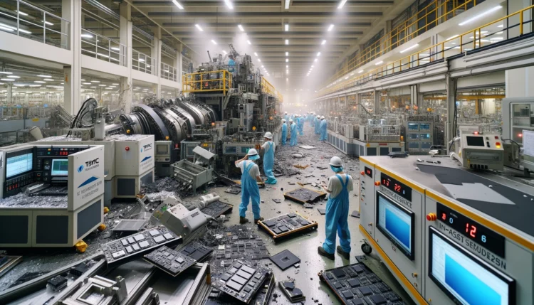 שיקום מפעל שבבים לאחר רעידת אדמה. המחשה DALEE