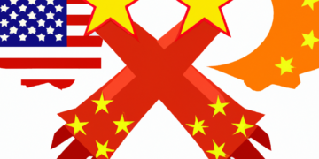 במלחמה הטכנולוגית בין מזרח למערב האם התקדמות השבבים תסייע לסין לנצח? איור באמצעות DALL-E