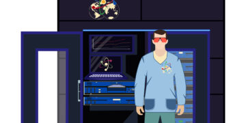 מיחשוב קוונטי לצד ארון שרתים קלאסיים. המחשה: depositphotos.com