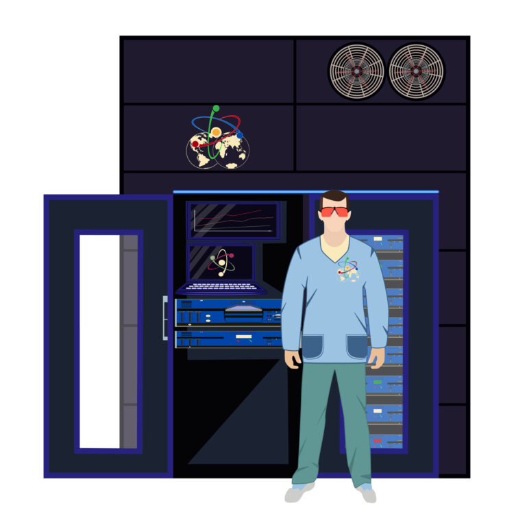 מיחשוב קוונטי לצד ארון שרתים קלאסיים. המחשה: depositphotos.com