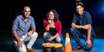 מייסדי קדמה - מימין נתנאל לינדנר (CTO) דורית אהרונוב (מדענית ראשית) אסיף סיני (מנכל) - קרדיט אייל טואג