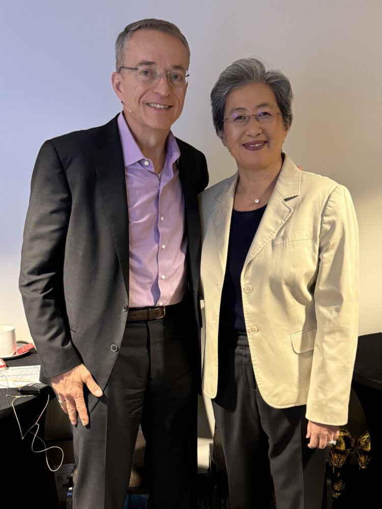 מנכ"ל אינטל פט גלקסינגר ומנכ"לית AMD ליסה סו. צילום יחצ, אינטל