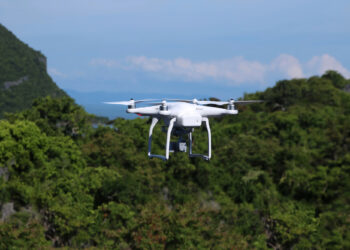 רחפן טס באיזור מיוער. המחשה: depositphotos.com