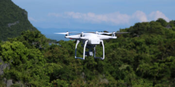 רחפן טס באיזור מיוער. המחשה: depositphotos.com