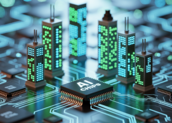 שבבי בינה מלאכותית מביאים לדמוקרטיזציה. איור: אבי בליזובסקי באמצעות Ideogram.ai