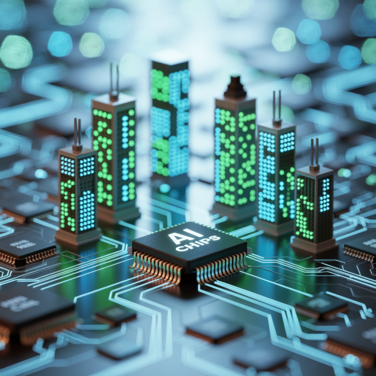 שבבי בינה מלאכותית מביאים לדמוקרטיזציה. איור: אבי בליזובסקי באמצעות Ideogram.ai