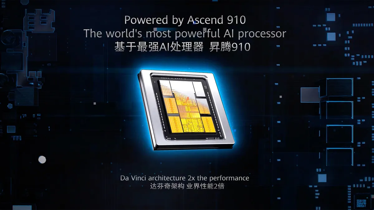 שבב Huawei Ascend 910C – תחת המגבלות החדשות של משרד המסחר האמריקאי (צילום: Huawei)