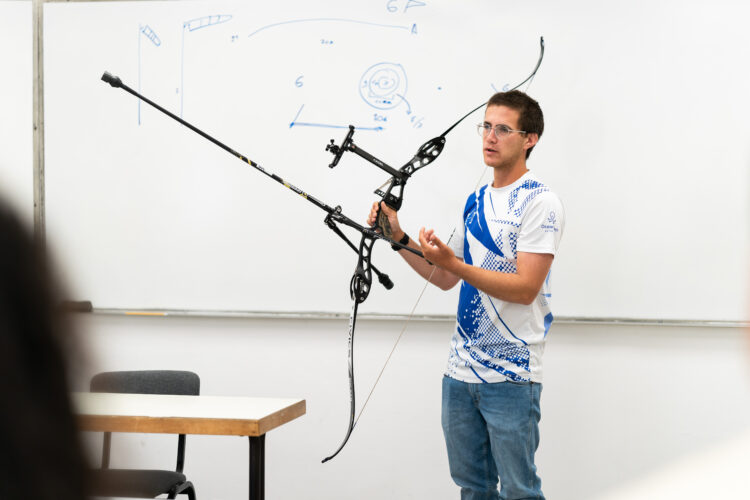 פתרונות לענף הקשתות באירוע חדשנות אולימפית בטכניון. צילום ניצן זוהר, דוברות הטכניון