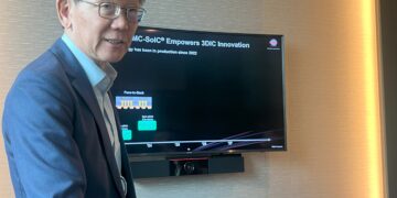 קווין זאנג, בכיר ב-TSMC בכנס הטכנולוגי של החברה באמסטרדם, 27 במאי 2025. צילום: אבי בליזובסקי