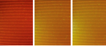 הדגמה של פאנל אב-טיפוס המציג את תהליך ההעברה הייחודי של Q‑Pixel למיקרו‑LED (Q‑Transfer), שבו נעשה שימוש בפיקסלים בגודל 10 מיקרון בעלי צבע משתנה. הפאנל מציג תצוגה בצפיפות של מעל 500 פיקסלים לאינץ' – ללא אף פיקסל חסר, עם תפוקה של למעלה מ־99.9995%.