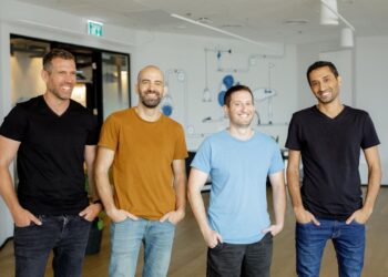 מייסדי DualBird. מימין: אוהד גמליאל, גלעד טל, אהוד אליעז ואמיר גלעד. צילום יחצ