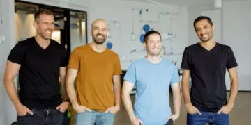 מייסדי DualBird. מימין: אוהד גמליאל, גלעד טל, אהוד אליעז ואמיר גלעד. צילום יחצ