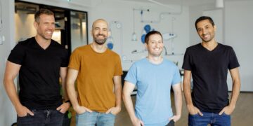 מייסדי DualBird. מימין: אוהד גמליאל, גלעד טל, אהוד אליעז ואמיר גלעד. צילום יחצ