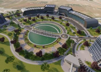 הדמיית מרכז The RISE באשקלון; Fab III-V ויכולות אריזה מתקדמת תחת קורת גג אחת. (קרדיט: גליל הנדסה)