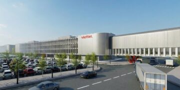 הדמיית מפעל ייצור השבבים של וייטל בפארק ההיי־טק הואה לאק ליד האנוי. צילום יחצ, וייטל