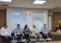 מימין לשמאל: רעות רוזן, סמנכ"לית שרשרת אספקה גלובאלית בUCT, שקד גולדמן מנהל מרחב צפון בהתאחדות התעשיינים, עמית טסלר, מנכ"ל מגם בטיחות, שחר פיין, סמנכ"ל לפיתוח עסקי, שיווק ומכירות בכנפית, וד"ר יהודה סלהוב, מנכ"ל UCT ישראל. צילום יחצ