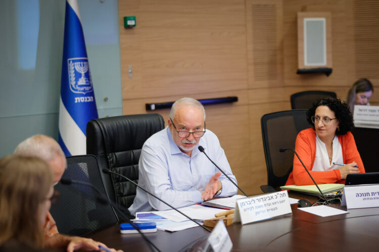 דיון ועדת המשנה לקידום תעשיית ההייטק בישראל, בראשות ח"כ אביגדור ליברמן. צילום: נועם מושקוביץ, דוברות הכנסת