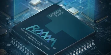 שבב של RAAAM, המפתחת טכנולוגיית זיכרון על שבב. קרדיט: RAAAM Memory Technologies.